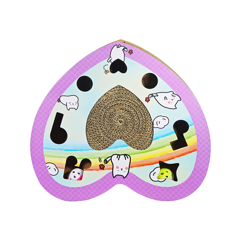 Heart Shaped Corrugated Cat Scratcher Toy
